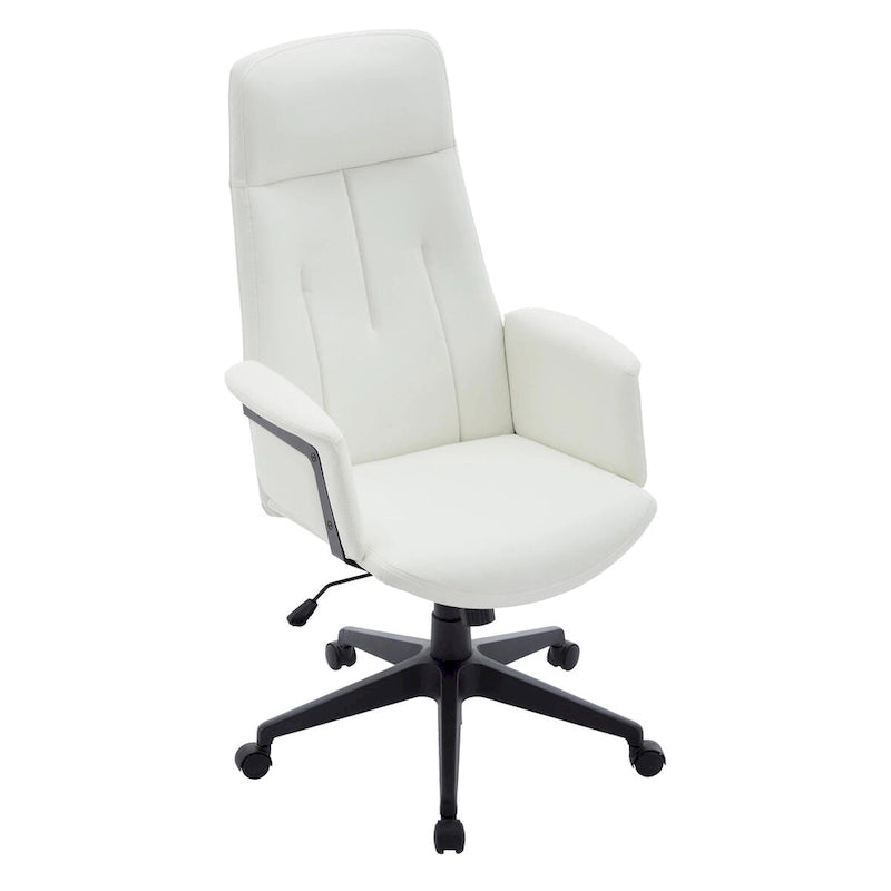 Leather Office Computer Chair Adjustable Height Swivel Desk Chair With Lumbar Support Inifini Collection