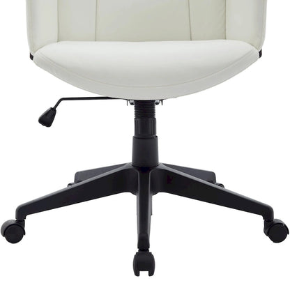 Leather Office Computer Chair Adjustable Height Swivel Desk Chair With Lumbar Support Inifini Collection