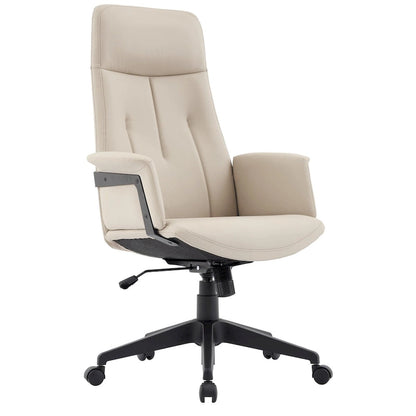 Leather Office Computer Chair Adjustable Height Swivel Desk Chair With Lumbar Support Inifini Collection