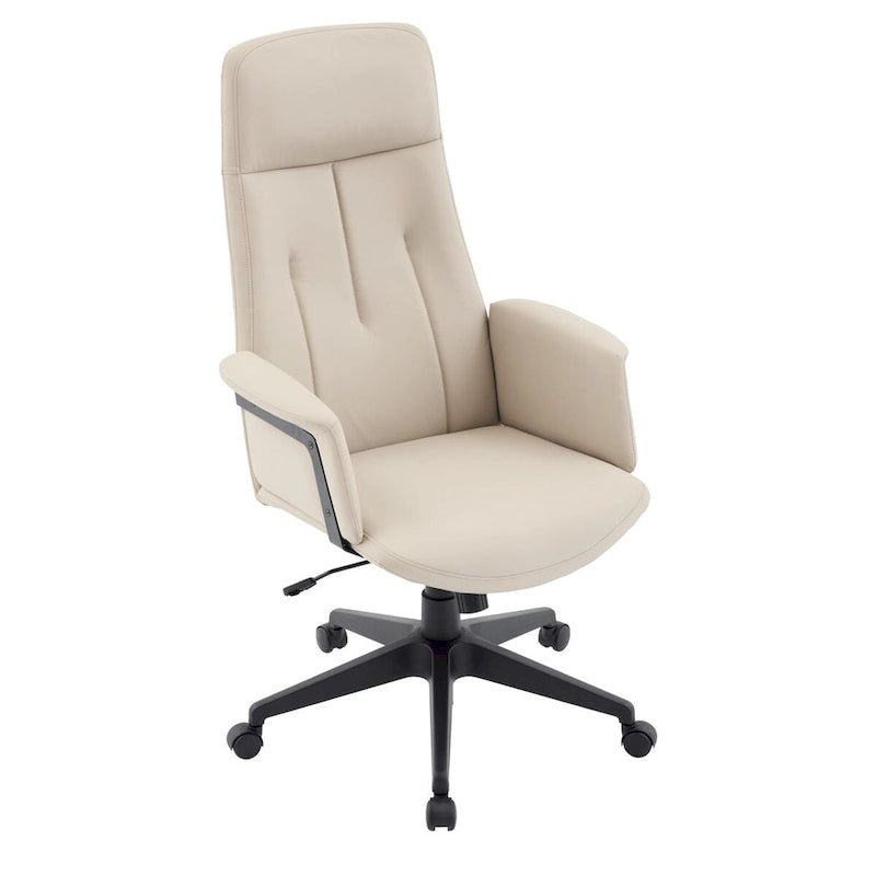Leather Office Computer Chair Adjustable Height Swivel Desk Chair With Lumbar Support Inifini Collection
