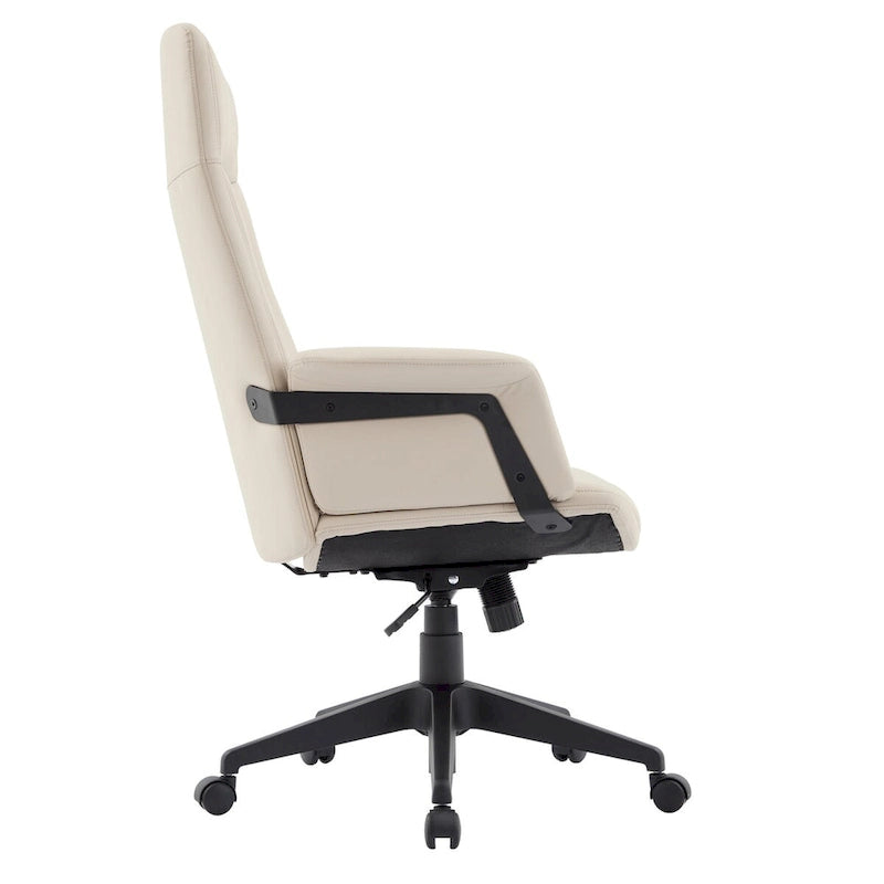 Leather Office Computer Chair Adjustable Height Swivel Desk Chair With Lumbar Support Inifini Collection