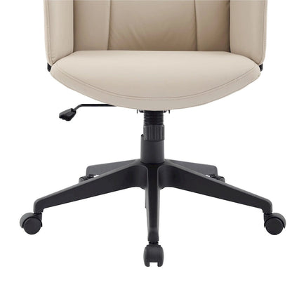 Leather Office Computer Chair Adjustable Height Swivel Desk Chair With Lumbar Support Inifini Collection