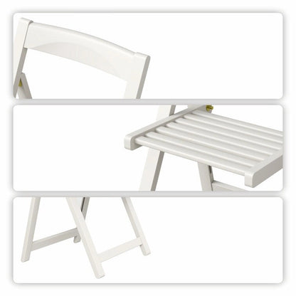 Stateside Wood Weather Resistant Outdoor Chair with Compact Folding Set of 2