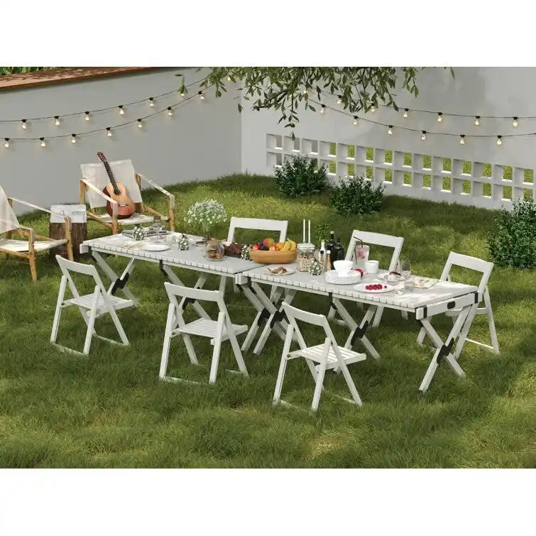 Stateside Wood Weather Resistant Outdoor Chair with Compact Folding Set of 2