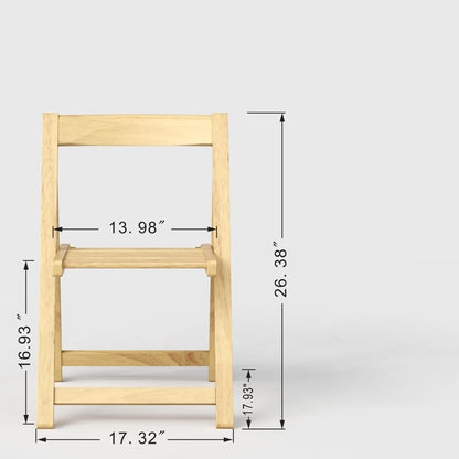 Stateside Wood Weather Resistant Outdoor Chair with Compact Folding Set of 2