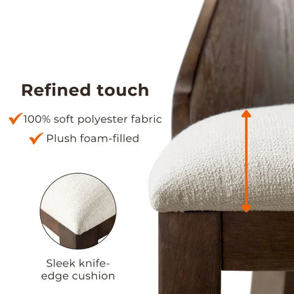 Furniture of America Liora Modern Dark Walnut Solid Wood Dining Chairs (Set of 2)