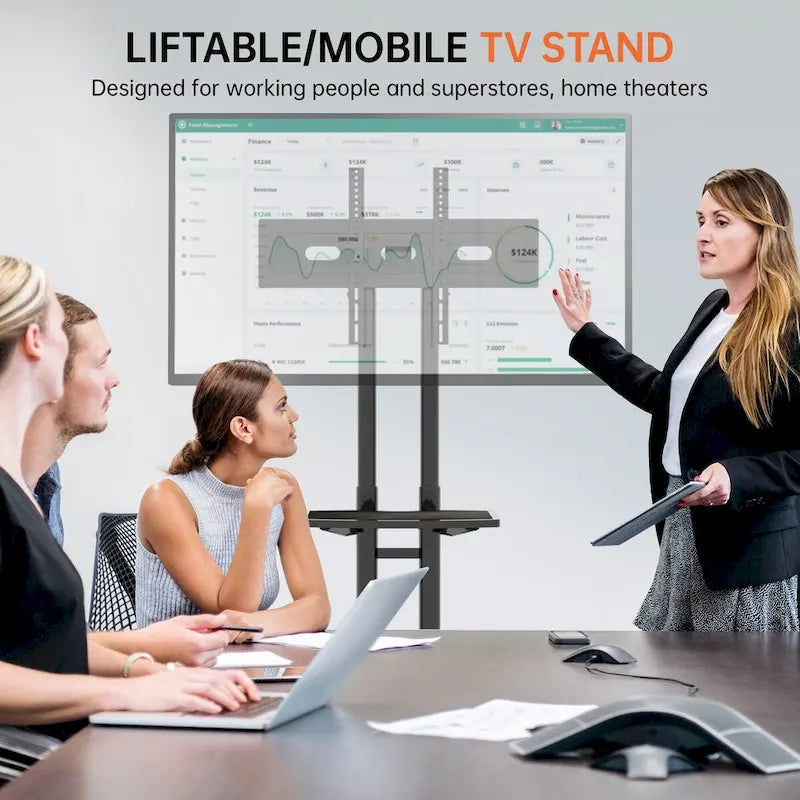 Universal Swivel TV Stand for 32-80 inch TVs, Height Adjustable Table Top TV Stand Mount with Tilt, Max VESA 600x400mm