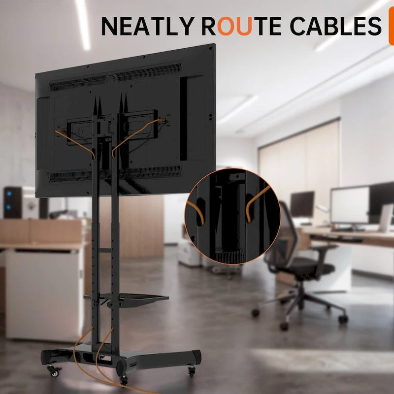 Universal Swivel TV Stand for 32-80 inch TVs, Height Adjustable Table Top TV Stand Mount with Tilt, Max VESA 600x400mm