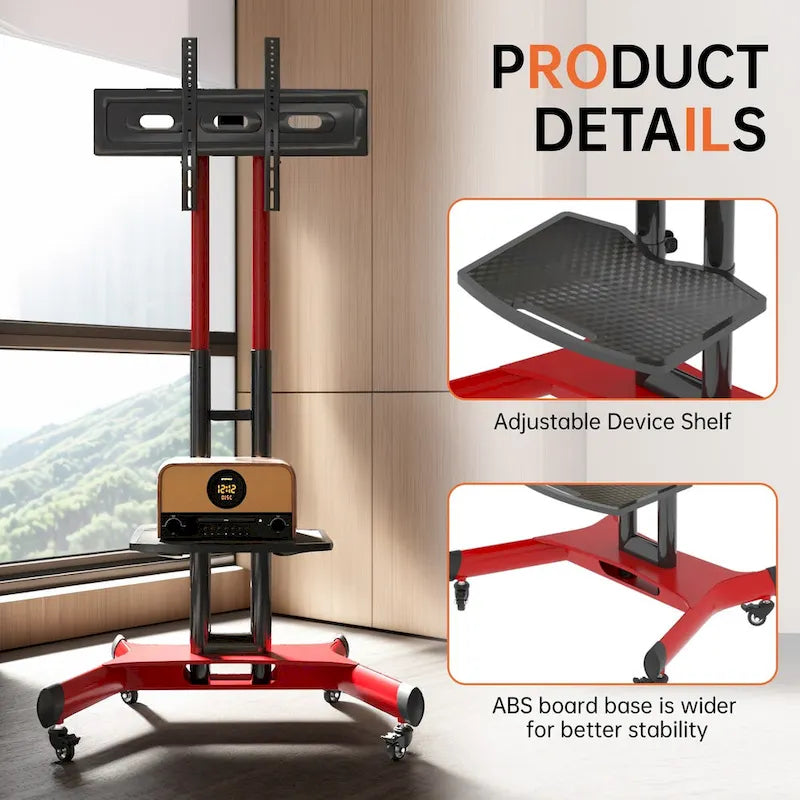 Universal Swivel TV Stand for 32-80 inch TVs, Height Adjustable Table Top TV Stand Mount with Tilt, Max VESA 600x400mm