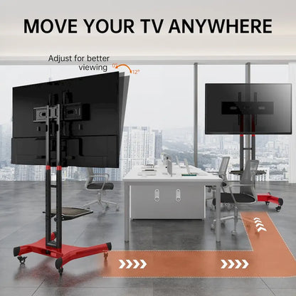 Universal Swivel TV Stand for 32-80 inch TVs, Height Adjustable Table Top TV Stand Mount with Tilt, Max VESA 600x400mm
