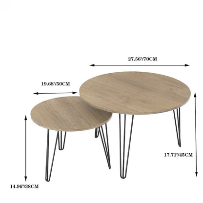 27.56  Round Nesting Coffee Table Set of 2