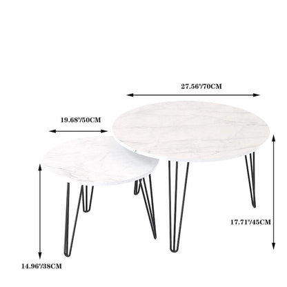 27.56  Round Nesting Coffee Table Set of 2