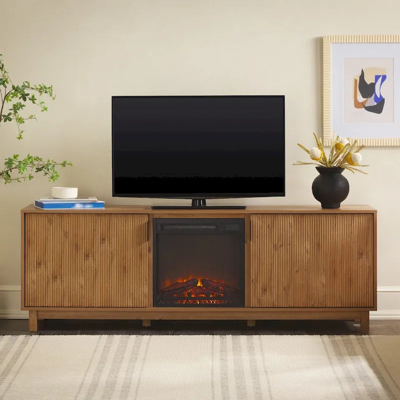 Middlebrook 70-inch TV Stand with Electric Fireplace