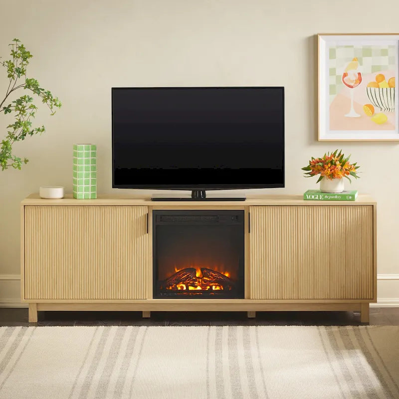 Middlebrook 70-inch TV Stand with Electric Fireplace